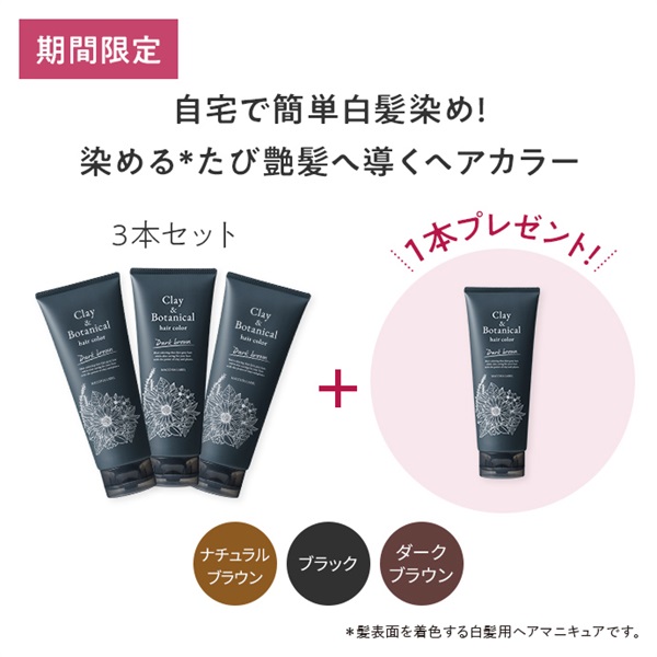 【３＋１】クレイ＆ボタニカルヘアカラー