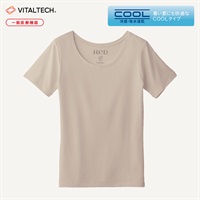 女性用：ＲｅＤバイタルテックＵ半袖ＣＯＯＬ(ベージュ／Ｓ)