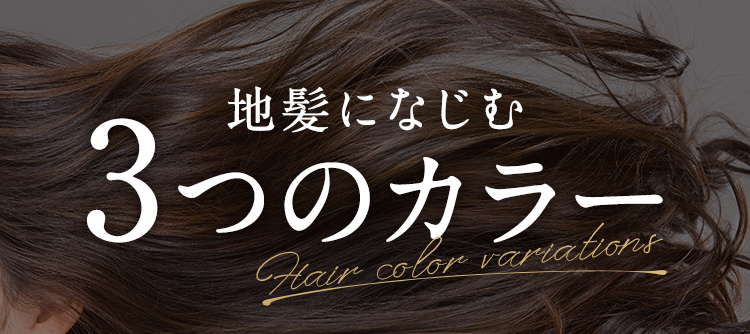 地髪になじむ3つのカラー