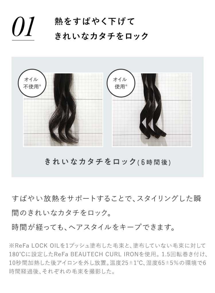 01 熱をすばやく下げてきれいなカタチをロック