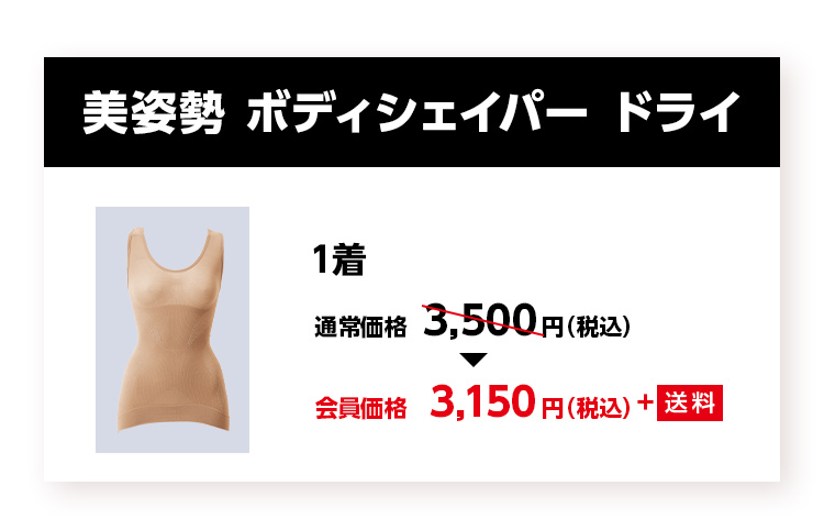 美姿勢 ボディシェイパー ドライ