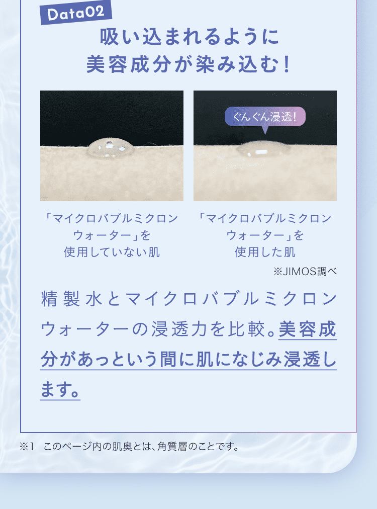 吸い込まれるように美容成分が染み込む！