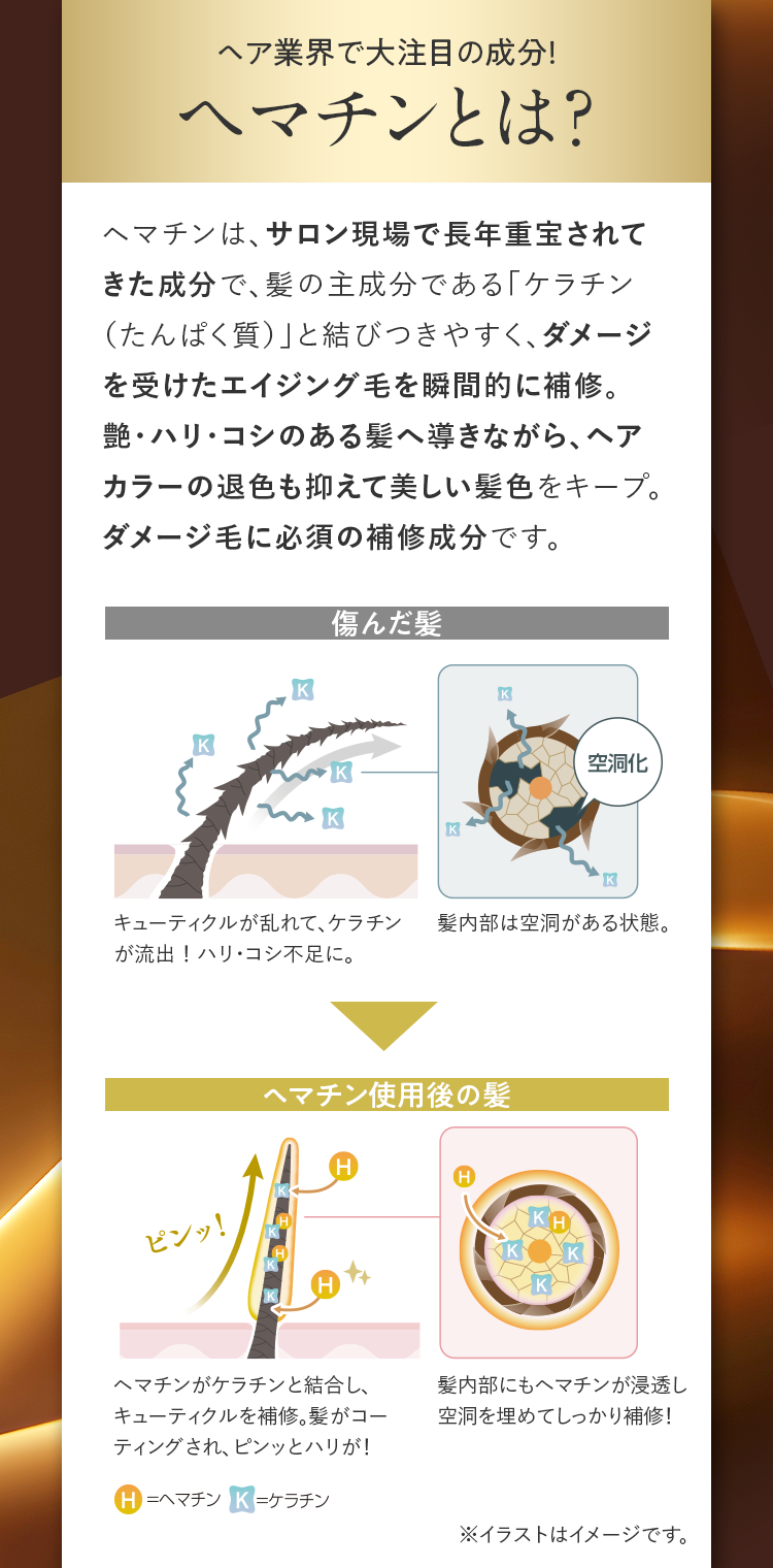 ヘア業界で大注目の成分！ヘマチンとは？