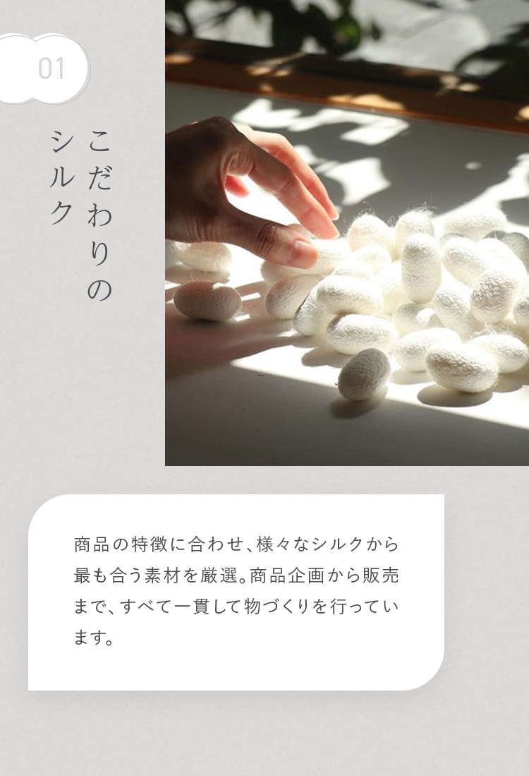 01 こだわりのシルク