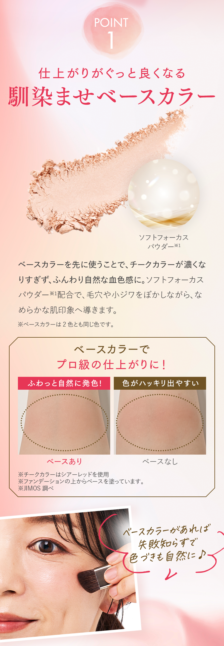 POINT1 仕上がりがぐっと良くなる馴染ませベースカラー
