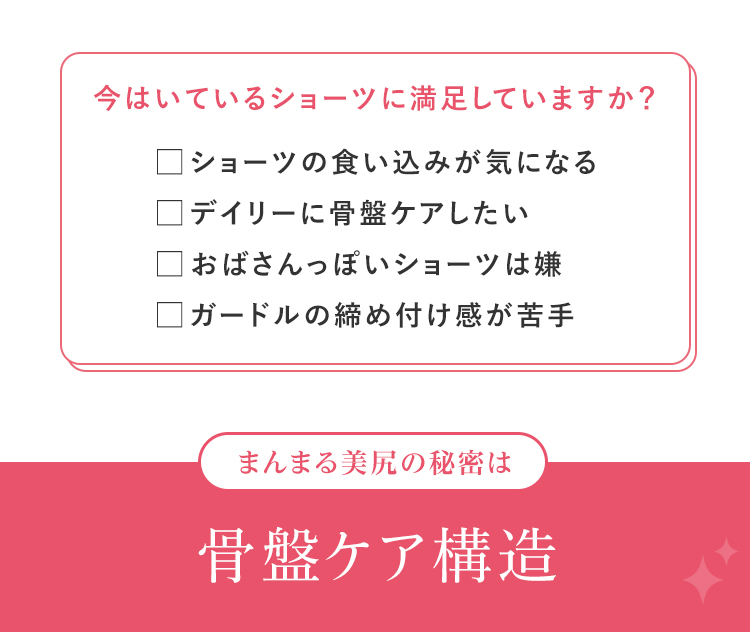 今はいているショーツに満足していますか？まんまる美尻の秘密は骨盤ケア構造