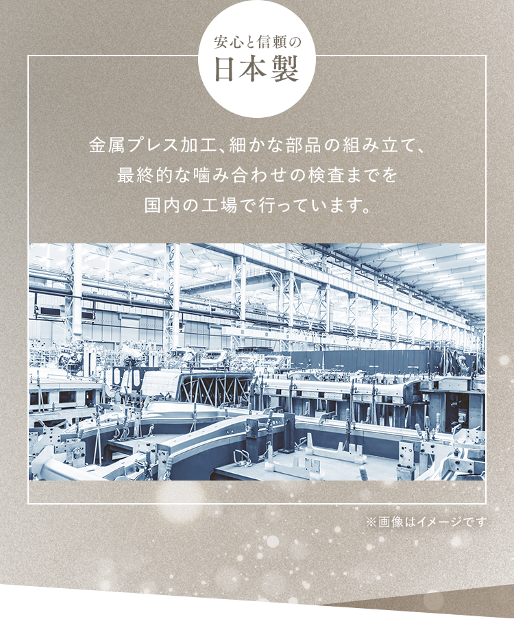安心と信頼の日本製