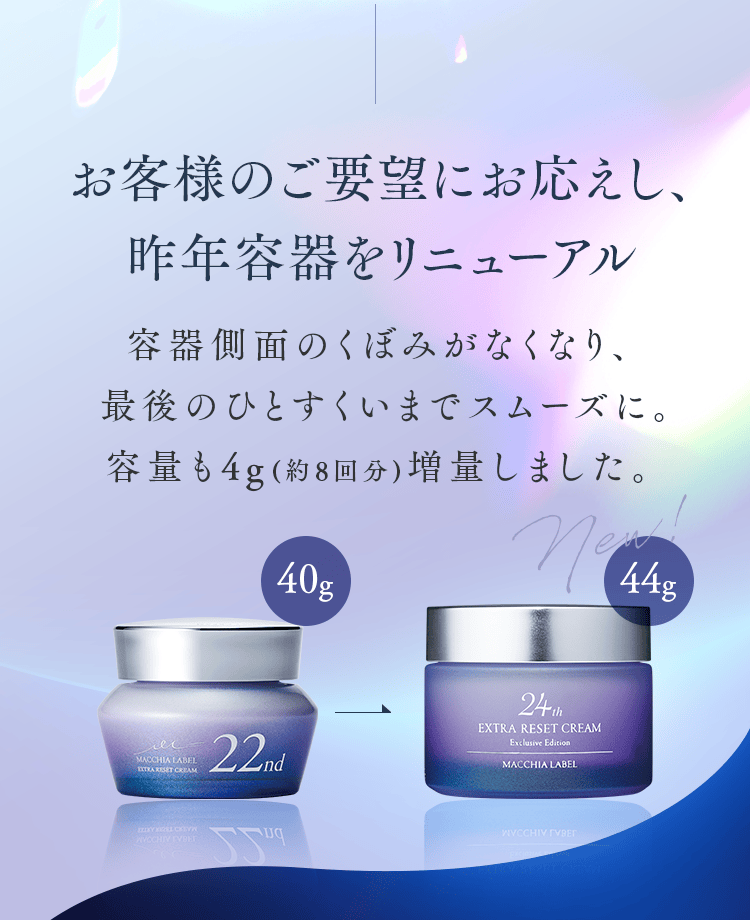 お客様のご要望にお応えし、昨年容器をリニューアル