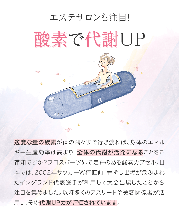 酸素で代謝UP